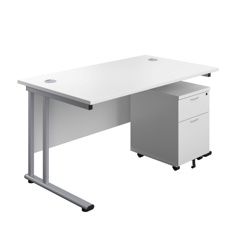 Straight Cantilever Desk Package | Gazelle Office Furniture